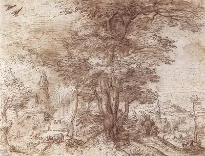 Landscape with a Group of Trees and a Mule Pieter Bruegel